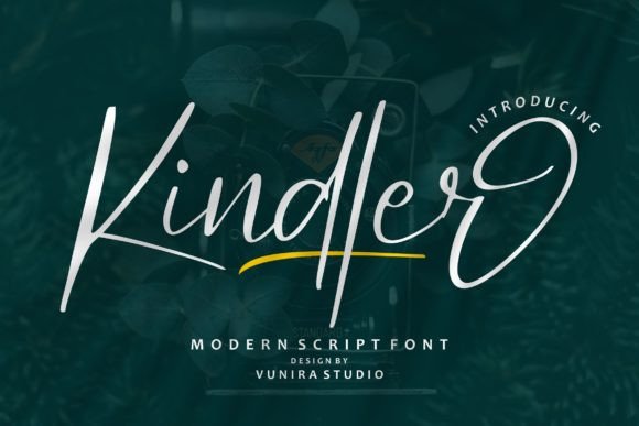 Kindler: A Modern Script Font for Campaign Creativity