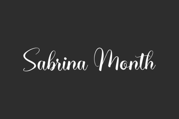 Sabrina Month Font for Professional Branding